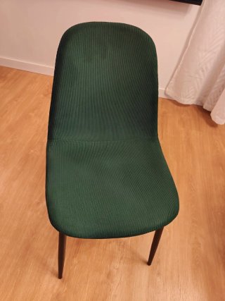 Pack 4 Sillas Córdoba tapizadas tela velvet verde