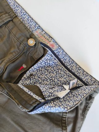 Lotto 2 Bermuda Cotton & Silk Beige/Verde Oliva