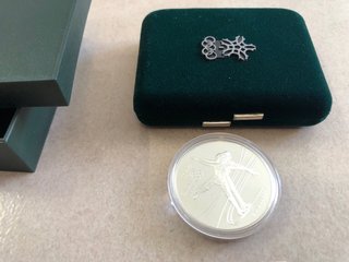 Moneda Plata Calgary 1988 Patinaje Artístico