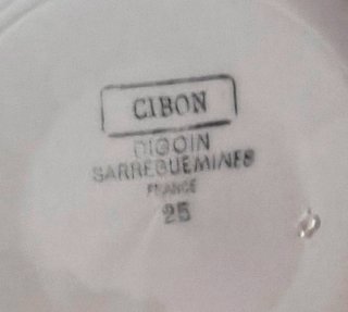 Sopera y 2 Platos Postre Digoin - Modelo Cibon