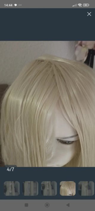 Peluca rubia larga