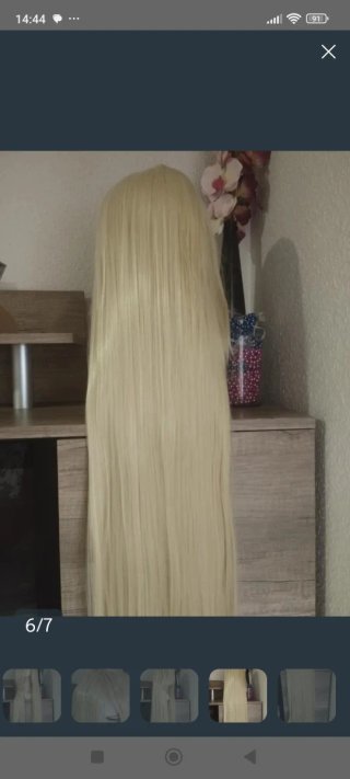 Peluca rubia larga