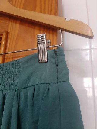 Falda Zara Bubble Verde Talla M