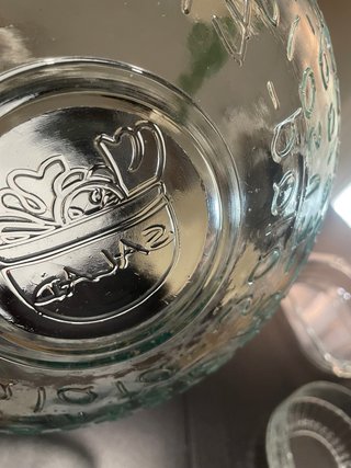 Ensaladera grande de  vidrio y regalo