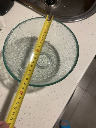 Ensaladera grande de  vidrio y regalo