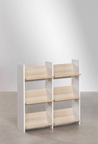 Librería SKLUM Doble Madera 85x90 cm