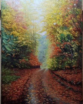 Cuadro al óleo pintado a espátula 107 x 77