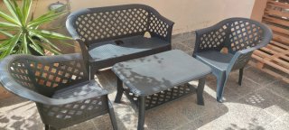 Conjunto Muebles Jardín Terraza Plástico