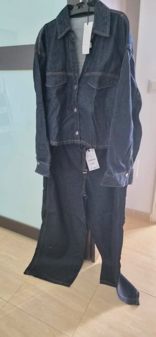Conjunto Zara Vaquero Mujer Camisa L Pantalón L