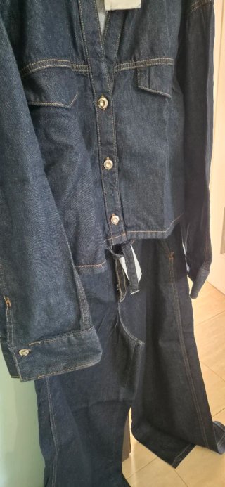 Conjunto Zara Vaquero Mujer Camisa L Pantalón L