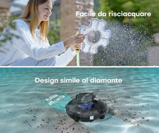 Robot per piscina con doppia filtrazione