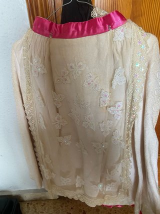 Traje de Fallera Niña Blanco y Rosa