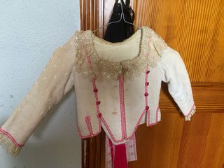 Traje de Fallera Niña Blanco y Rosa