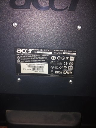 Pantalla Acer AL1716 Plata