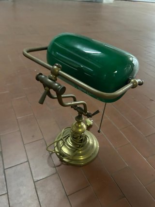 Lampada Churchill verde ottone funzionante