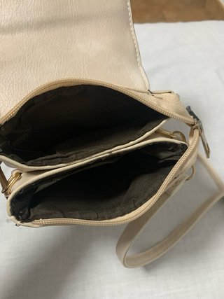 Bolso bandolera pequeño beige