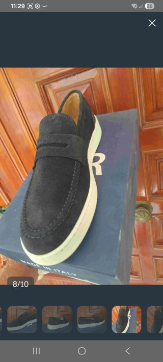 Mocassini uomo scamosciati blu iatly