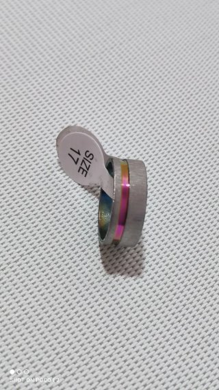 Anillo Acero Inoxidable Talla 17 Multicolor