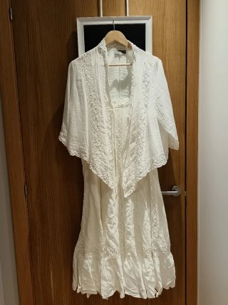 Vestido Ibicenco Blanco Talla Única