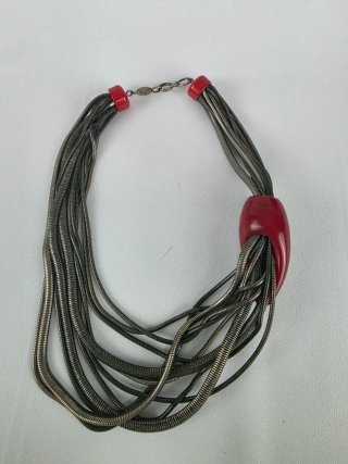 Collana Valentina Lagana vintage rosso/argento