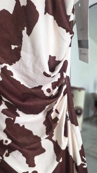 Vestido midi estampado vaca Talla única