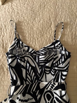 Vestido midi de tirantes estampado