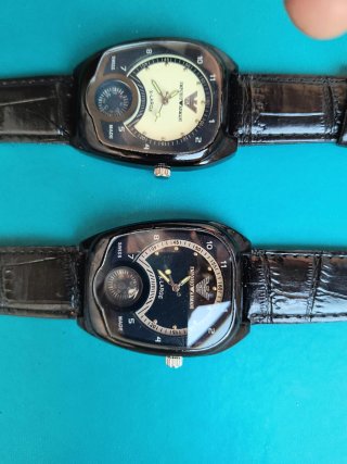 2 Relojes Emporio Armani (Negro, Azul, Blanco)