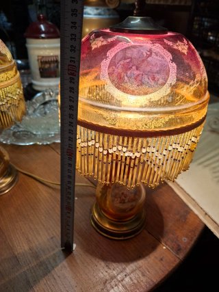 2Lampada Da Tavolo Abatjour Vetro Soffiato Murano