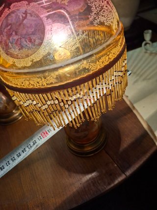 2Lampada Da Tavolo Abatjour Vetro Soffiato Murano