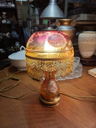 2Lampada Da Tavolo Abatjour Vetro Soffiato Murano