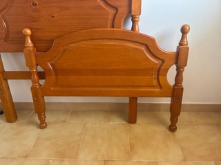 Cabecero provenzal madera cama 90