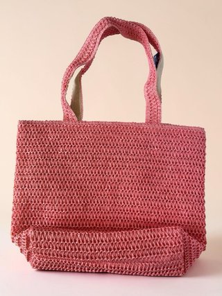 Bolso rafia rosa Hello Summer + Ventilador