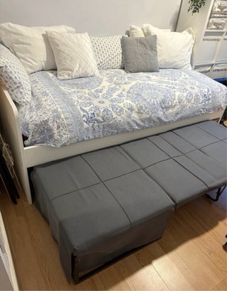Puf Cama Plegable Gris