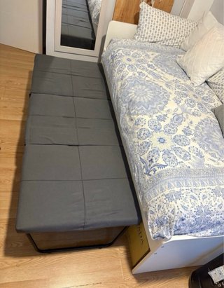 Puf Cama Plegable Gris