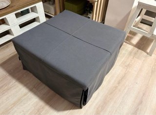 Puf Cama Plegable Gris