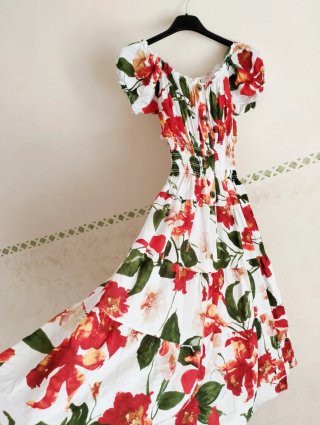 Abito estivo floreale in 100% Cotone