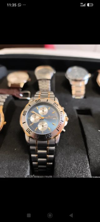 Bulova Cronografo Blu/Argento