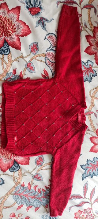 Jersey rojo con rombos