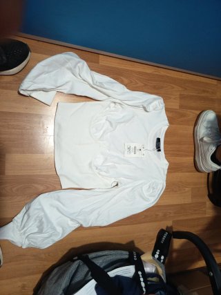 Camiseta blanca manga larga