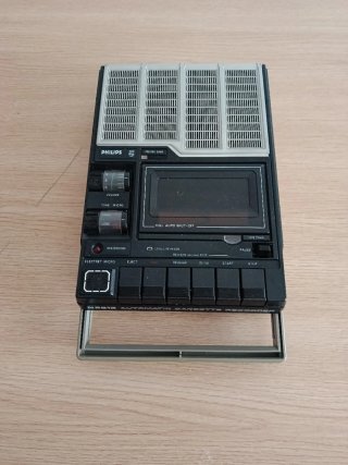 Registratore di cassette Philips Electret Micro anni '70