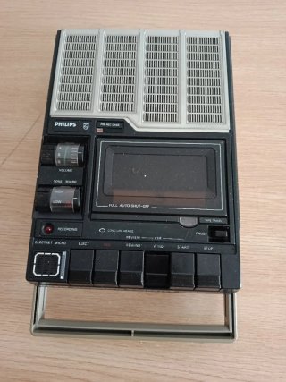 Registratore di cassette Philips Electret Micro anni '70
