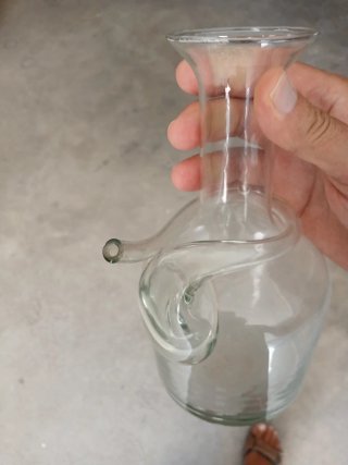 Aceitera de cristal soplado artesanal