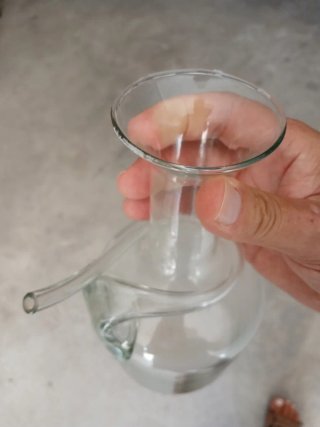 Aceitera de cristal soplado artesanal