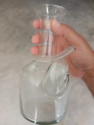 Aceitera de cristal soplado artesanal