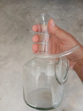 Aceitera de cristal soplado artesanal