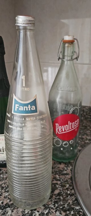 Botella Fanta Cristal 1 Litro Antigua