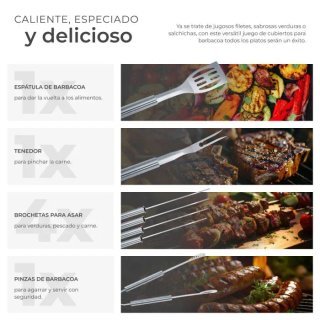 Set 18 Utensili per Barbecue in Valigetta in Alluminio