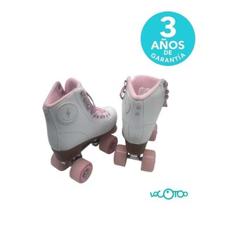 Patines FLAMINGUEO Talla 35 Blanco/Rosa
