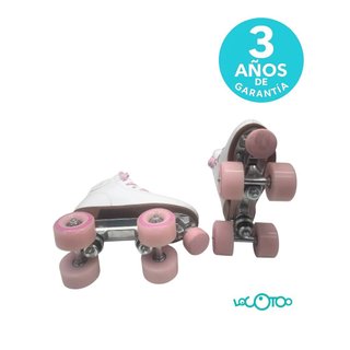 Patines FLAMINGUEO Talla 35 Blanco/Rosa