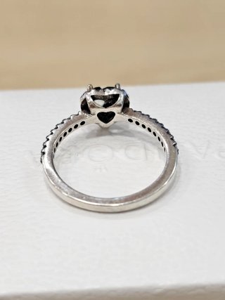 Anillo Pandora Corazón Negro Talla 54 + Caja